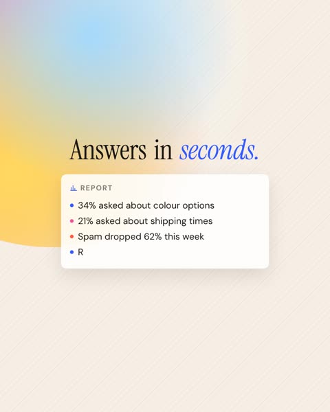 Stats block scene: report lines typing in on a card